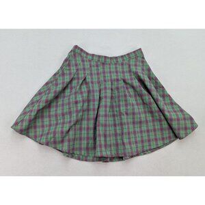 Daisy Street Women's Skirt Size S Green Purple Plaid Mini Schoolgirl Punk Goth